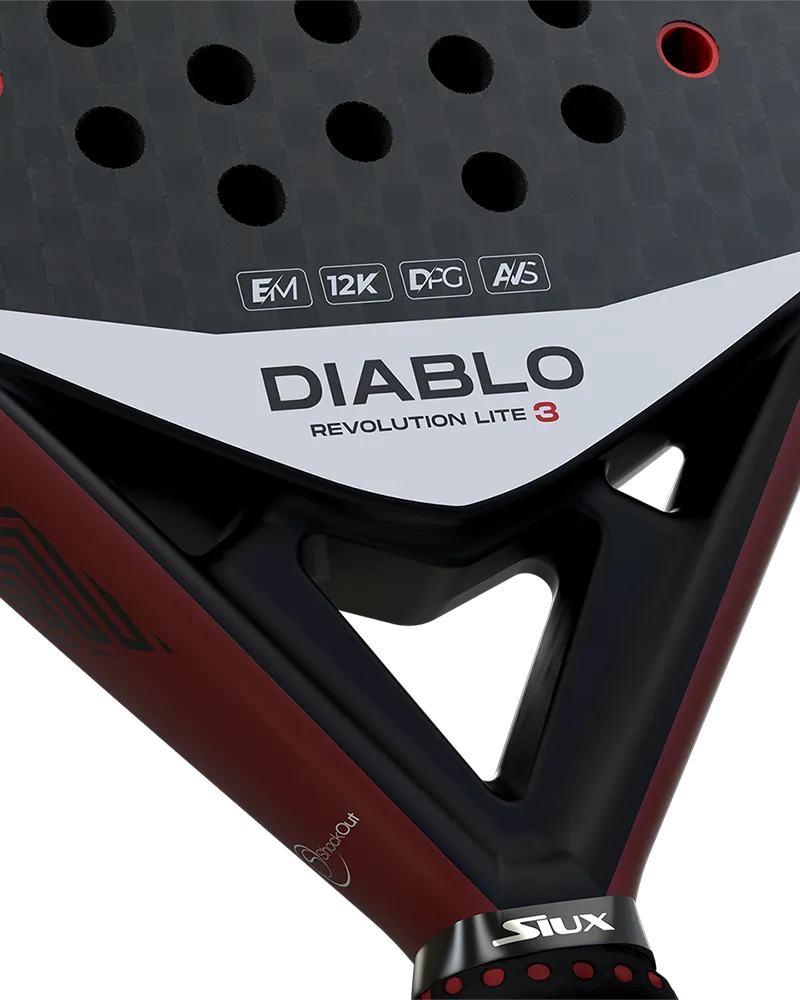 Siux Diablo Revolution Lite 3 Padel Racket which is available for sale at GSM Sports
