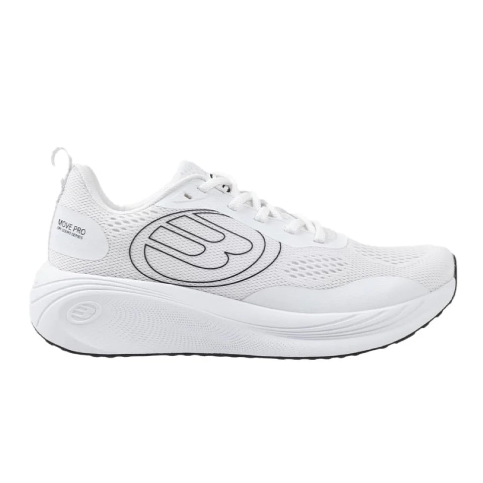 Bullpadel Move Pro White Padel Shoes which is available for sale at GSM Sports