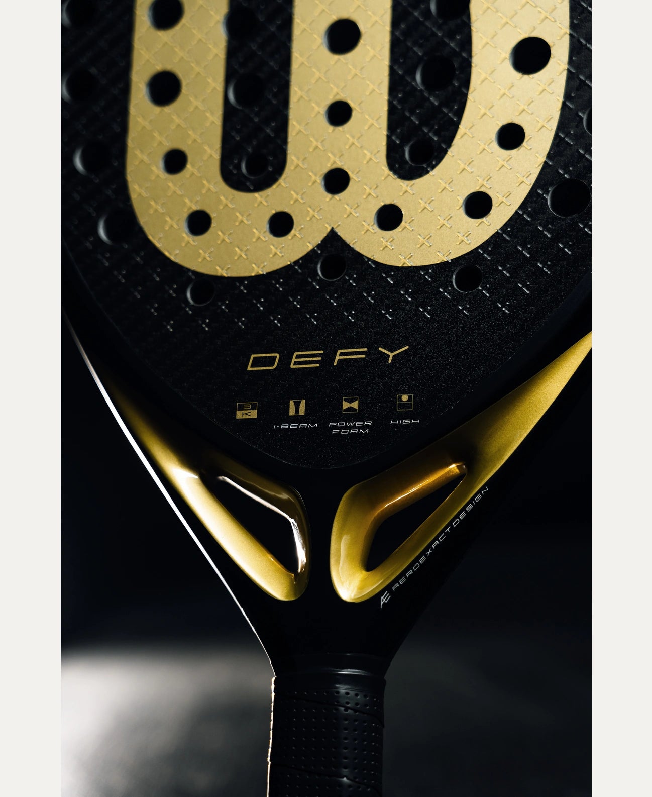 Wilson Defy VI Padel Racket which is available for sale at GSM Sports