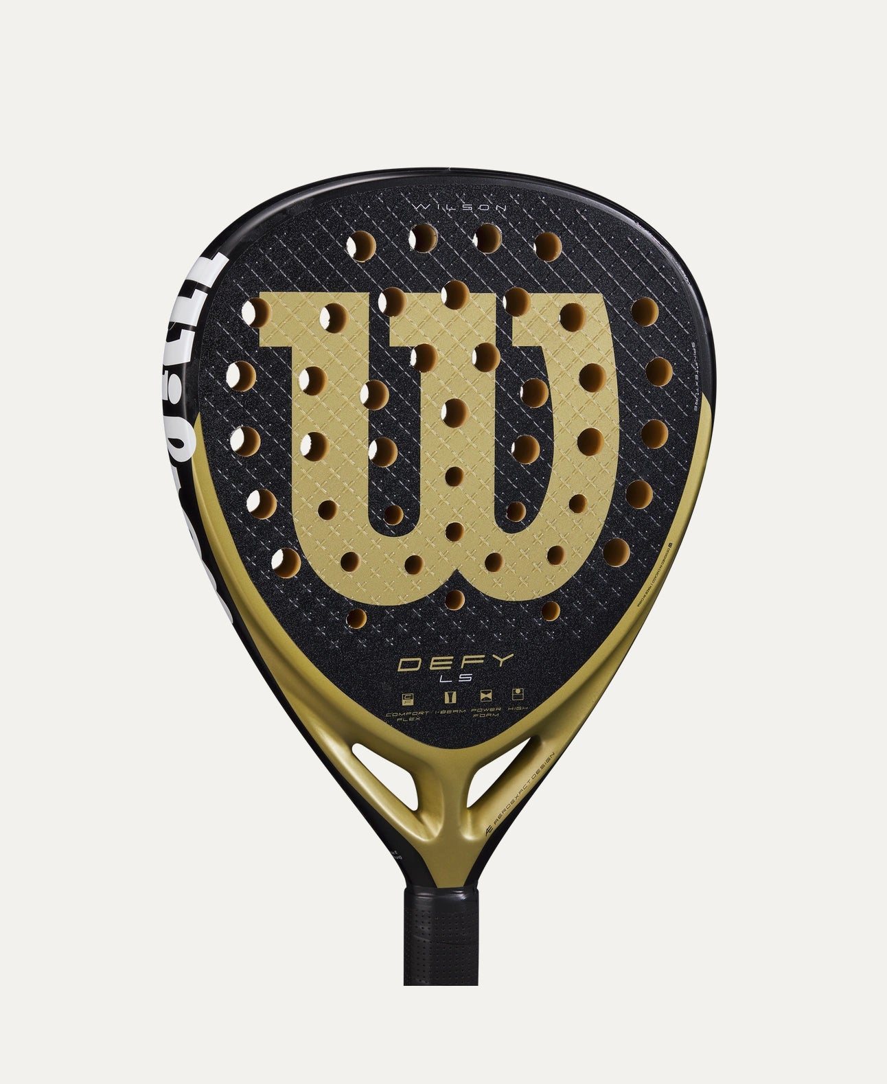 Wilson Defy LS V1 Padel Racket which is available for sale at GSM Sports