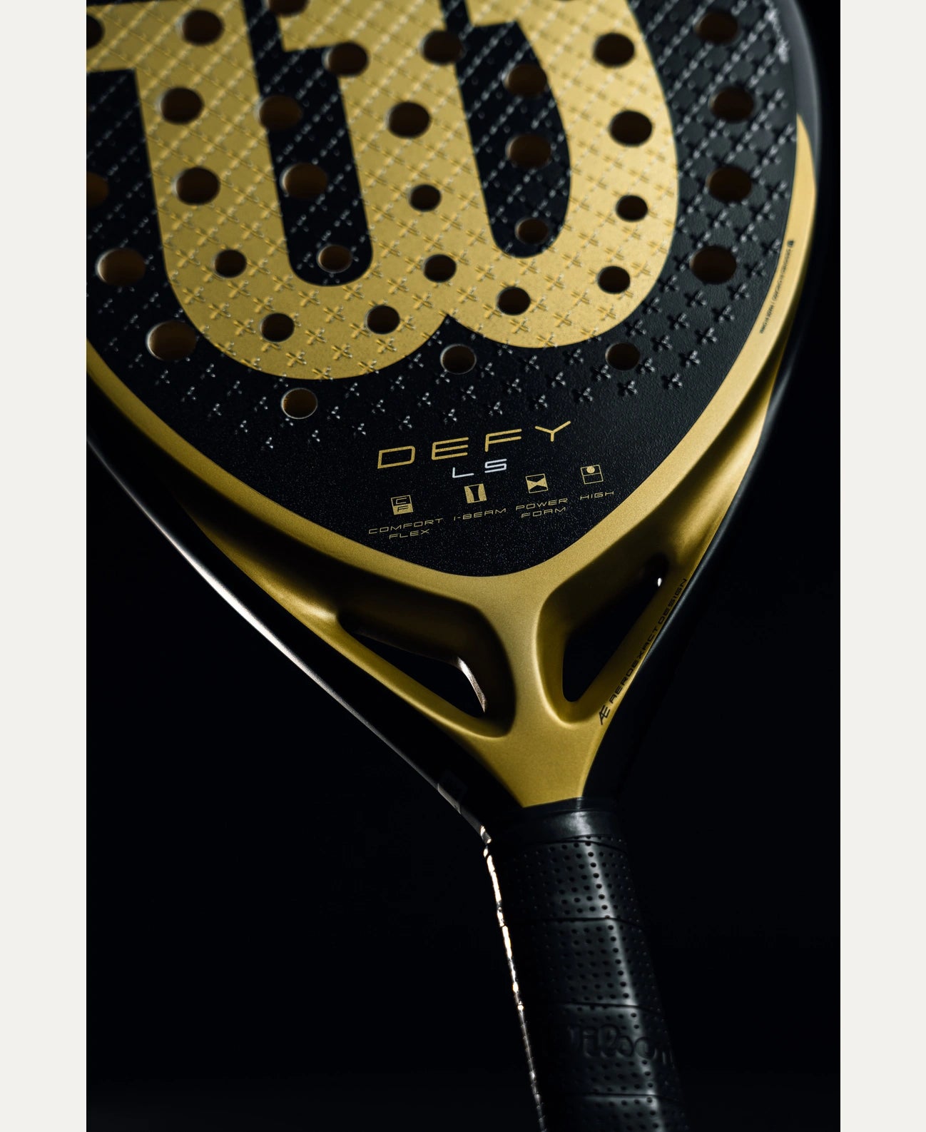 Wilson Defy LS V1 Padel Racket which is available for sale at GSM Sports