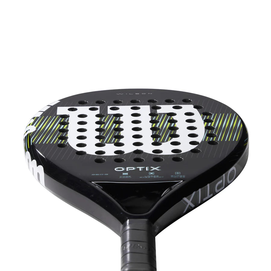 Wilson Optix V1 Padel Racket which is available for sale at GSM Sports