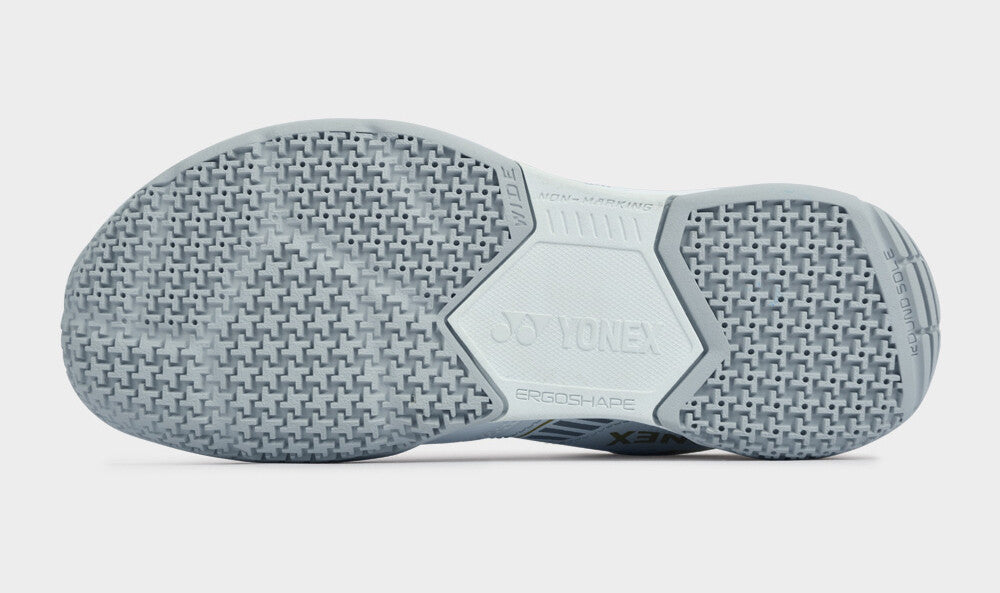 Yonex Power Cushion Strider Flow White Gold Badminton Shoes which is available for sale at GSM Sports