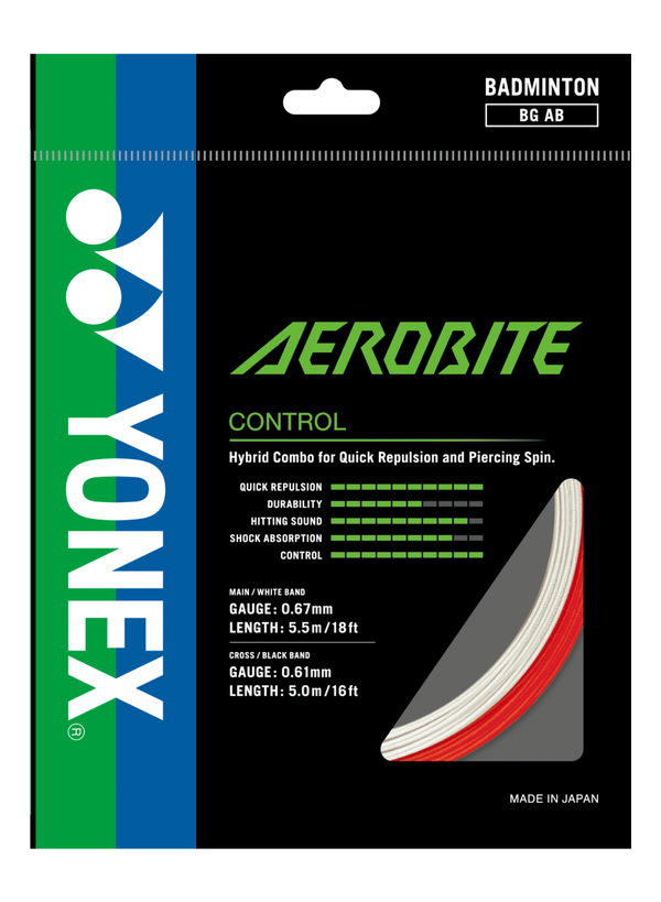 Yonex Aerobite 2 200MG Badminton String Set which is available for sale at GSM Sports