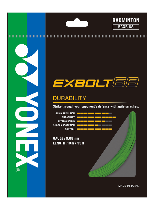 Yonex Exbolt 68 10m Badminton String which is available for sale at GSM Sports
