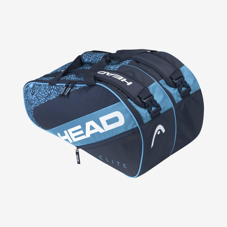The Head Elite Padel Supercombi Padel bag in blue and navy blue which is available for sale at GSM Sports