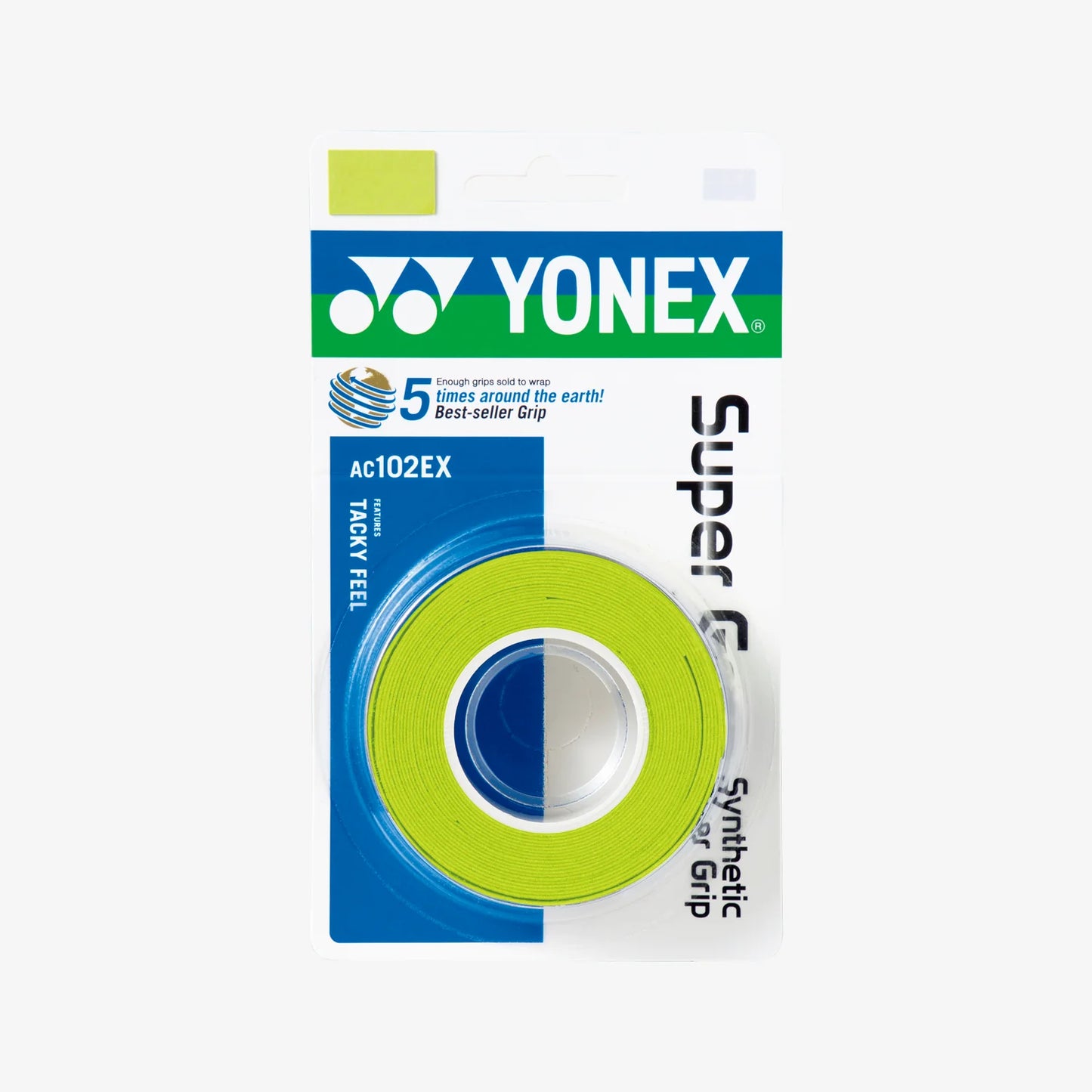Yonex AC102EX-3 Super Grap Roll Racket Overgrip (3 Wraps) which is available for sale at GSM Sports