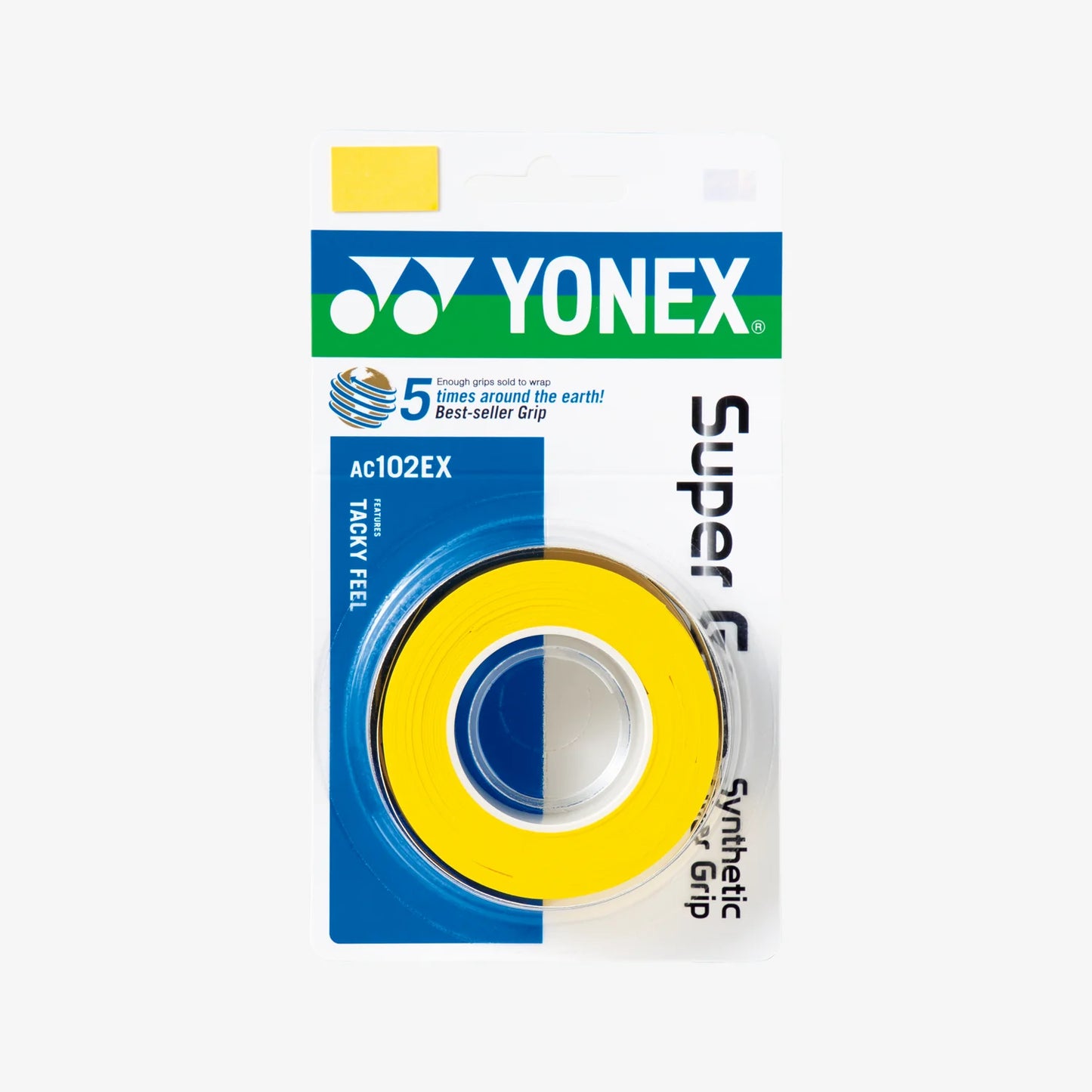 Yonex AC102EX-3 Super Grap Roll Racket Overgrip (3 Wraps) which is available for sale at GSM Sports