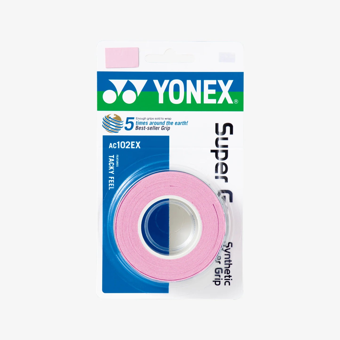 Yonex AC102EX-3 Super Grap Roll Racket Overgrip (3 Wraps) which is available for sale at GSM Sports