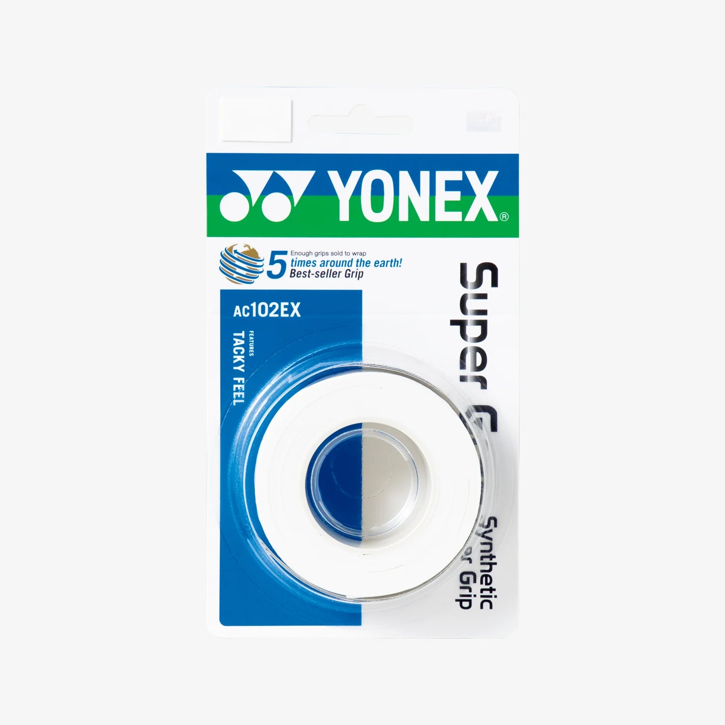Yonex AC102EX-3 Super Grap Roll Racket Overgrip (3 Wraps) which is available for sale at GSM Sports