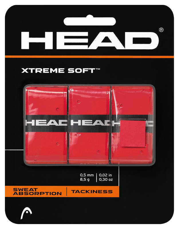 Head Xtremesoft Grip Tennis Overgrips in red for sale at GSM Sports