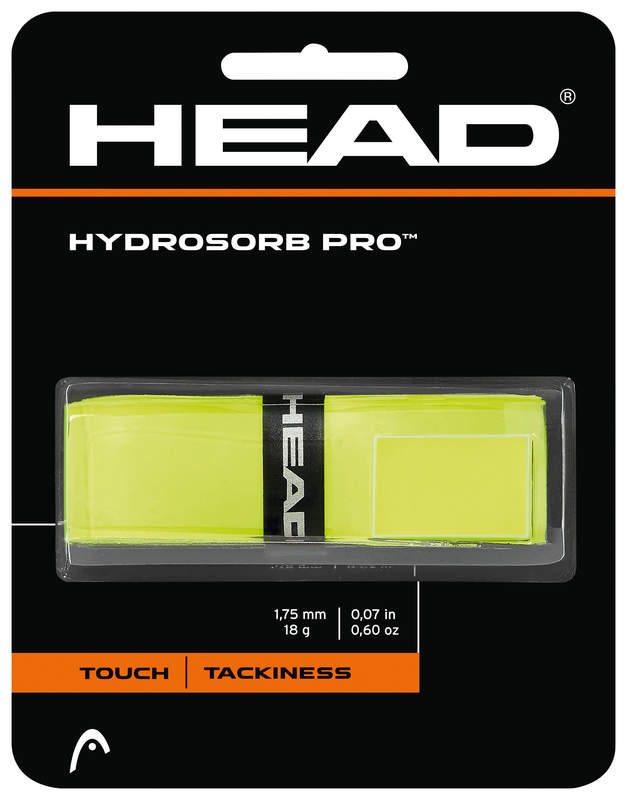 Head Hydrosorb Pro Tennis replacement grip in yellow for sale at GSM Sports