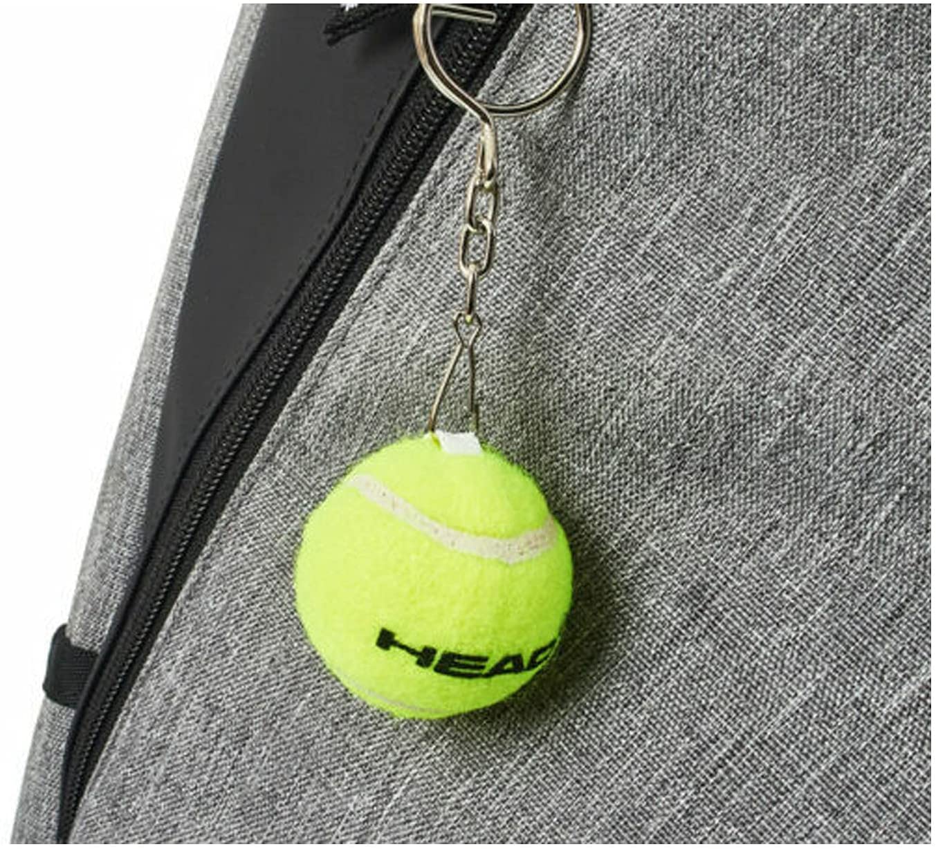 Head Mini Tennis Ball Keychain