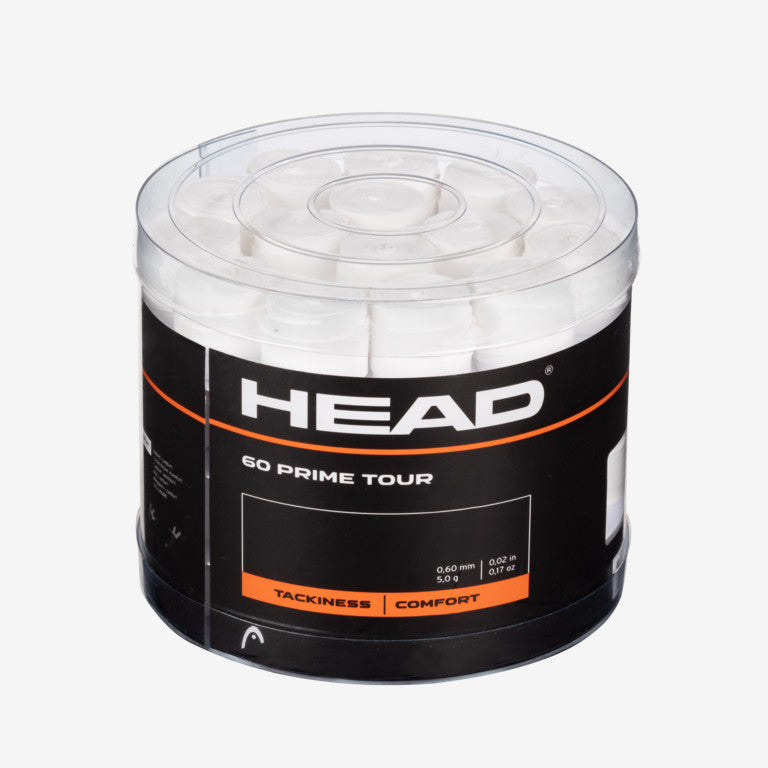 The Head Prime Tour overgrips containing 60 grips per pack which is available for sale at GSM Sports.
