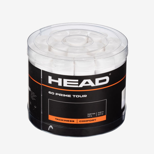 The Head Prime Tour overgrips containing 60 grips per pack which is available for sale at GSM Sports.