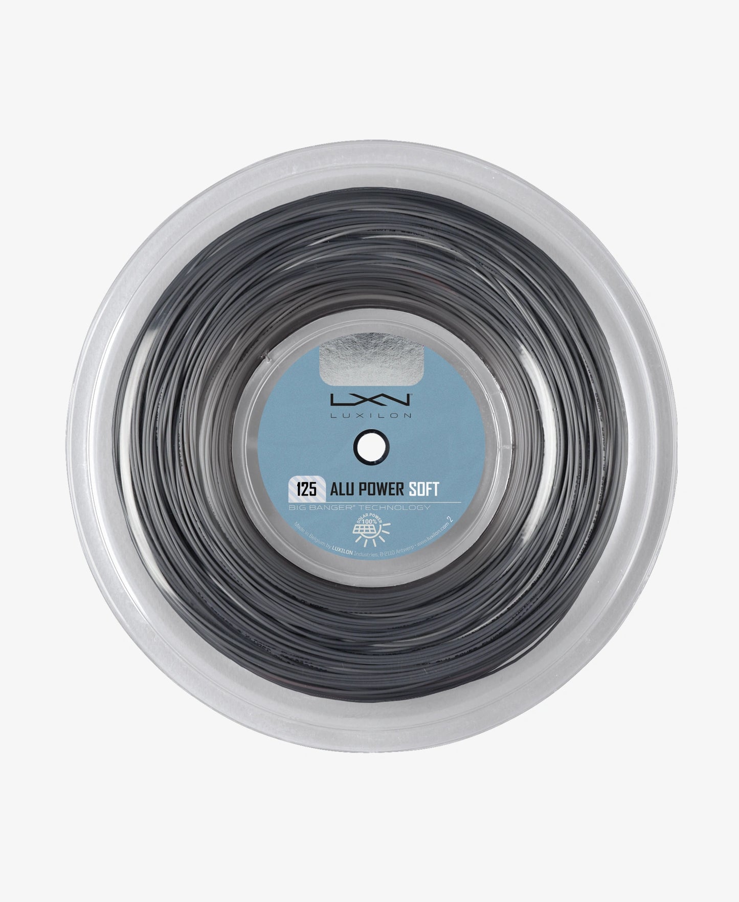 A 200m Reel of Luxilon All Power Soft 125 Tennis String available for sale at GSM Sports.