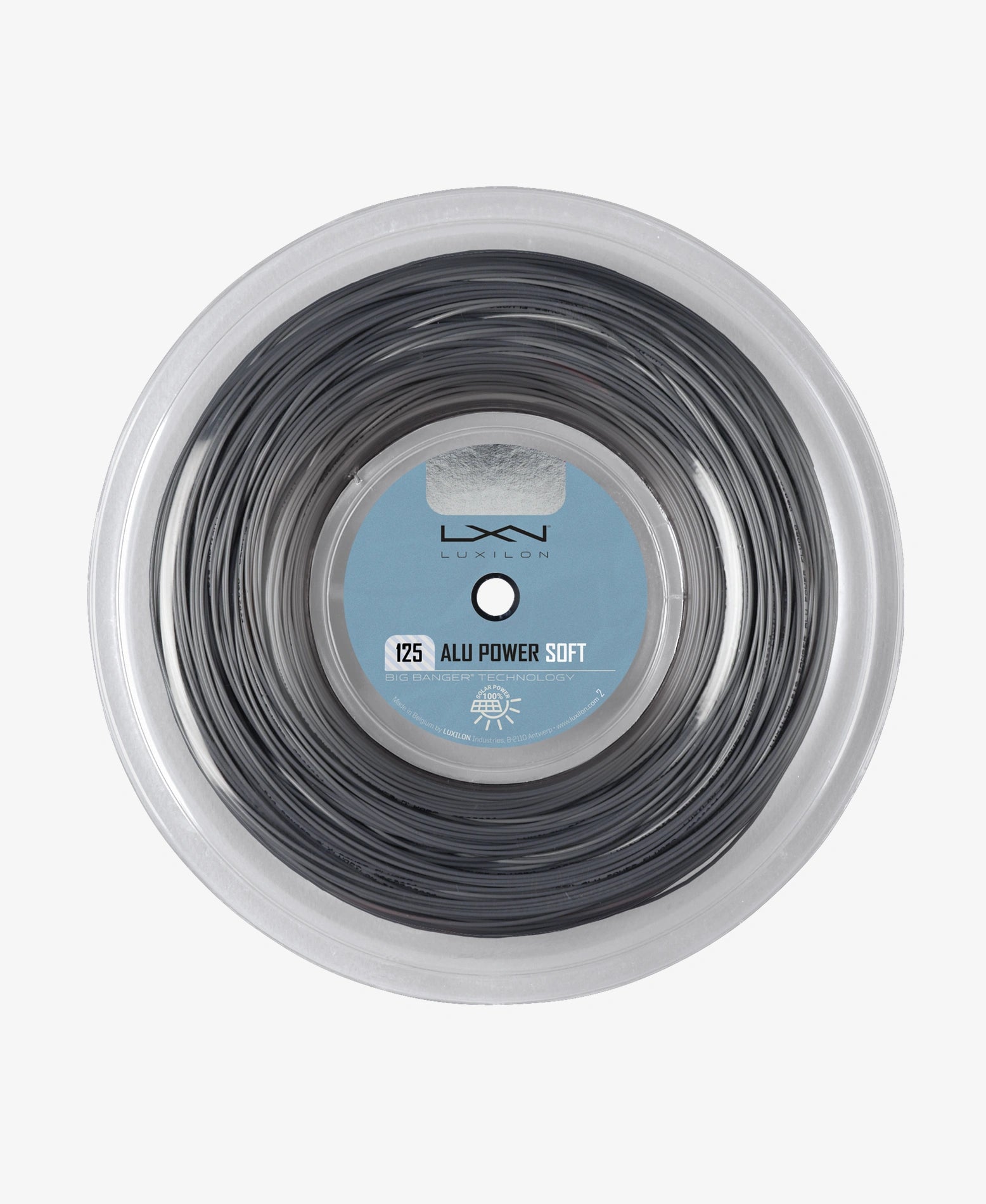 A 200m Reel of Luxilon All Power Soft 125 Tennis String available for sale at GSM Sports.