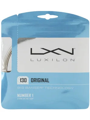 A set of Luxilon Big Banger Original 130 available for sale at GSM Sports.