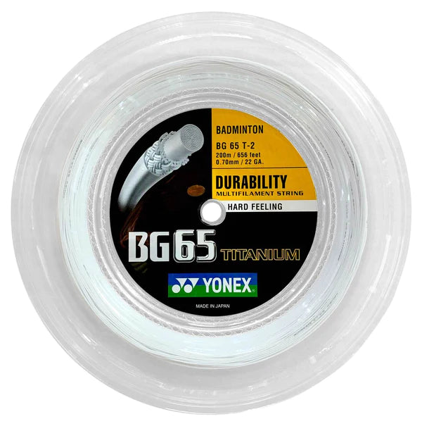 Yonex BG65 TI Badminton String 200 metre reel for sale at GSM Sports