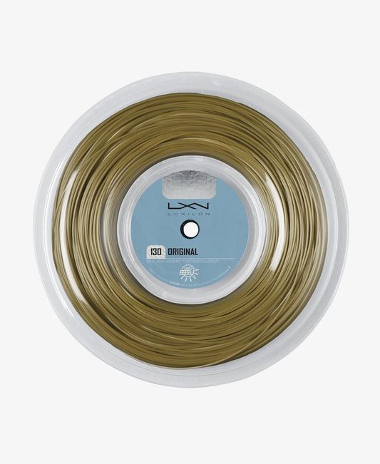 A 200m reel of Luxilon Original 130 Tennis String available for sale at GSM Sports.