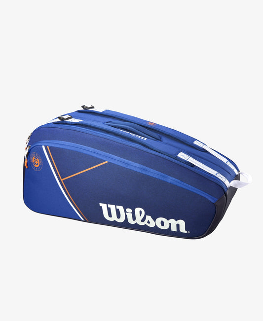 The Wilson Roland Garros Super Tour 9 Pack Racket Bag available for sale at GSM Sports.