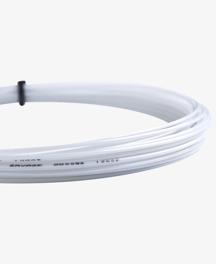 A set of Luxilon Savage 127 Tennis String in White colour available for sale at GSM Sports.