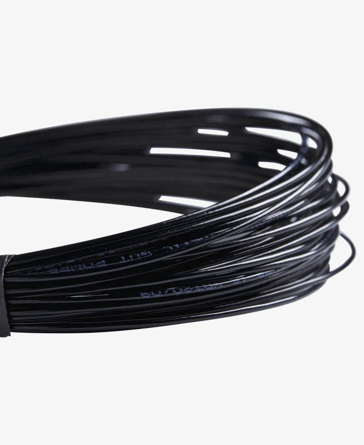 A 200 metre reel of Wilson Synthetic Gut Power 16 Tennis String in black colour which is available for sale at GSM Sports.