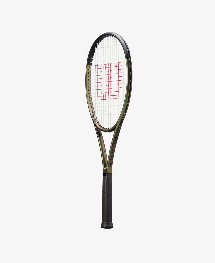 The Wilson Blade 98 (16x19) V8 Tennis Racket available for sale at GSM Sports.