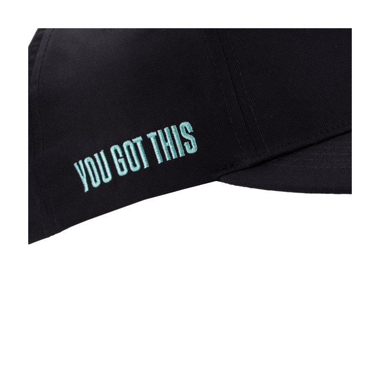 The Head Boom Cap in black which is available for sale at GSM Sports.