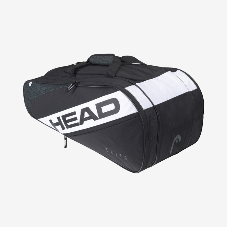 The Head Elite Allcourt Tennis Bag in black and white available for sale at GSM Sports.