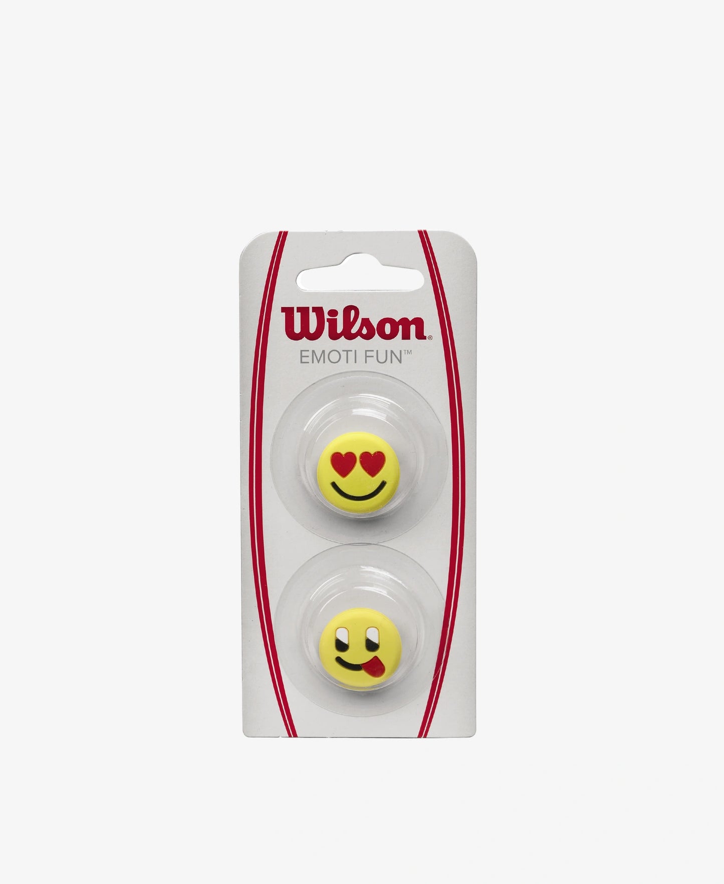 The Wilson Emote-Fun Heart Eyes/ Tongue Out Dampeners available for sale at GSM Sports.