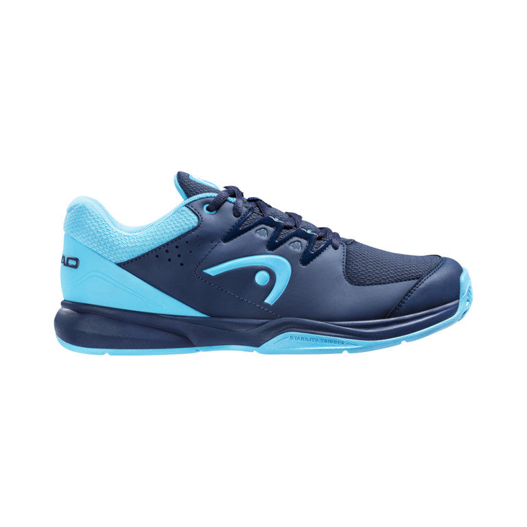 The Head Grid 3.5 Squash Shoes in Dark blue and Aqua colour which are available for sale at GSM Sports.