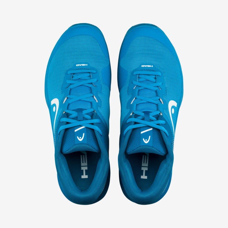 The Head Revolt Evo 2.0 Mens Clay and Padel Shoes in blue and white available to buy at GSM Sports