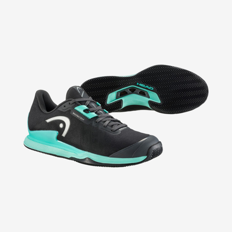 The Head Sprint Pro 3.5 Clay Tennis and padel shoes for men in black available at GSM Sports.