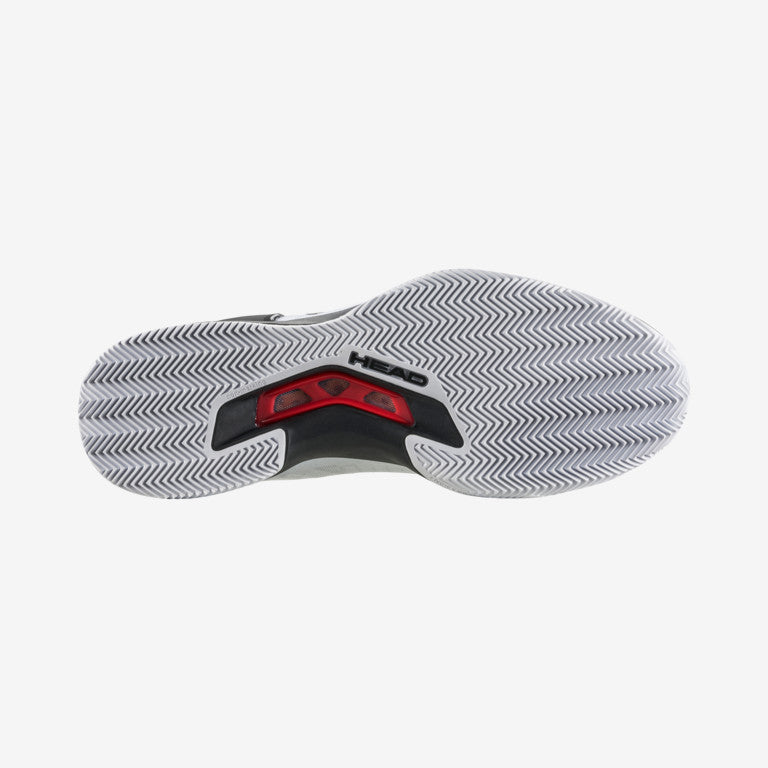The sole of The Head Sprint Pro 3.5 Mens Clay & Padel Shoes in White/Black available for sale at GSM Sports