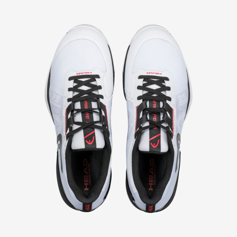 The Head Sprint Pro 3.5 Mens Clay & Padel Shoes in White/Black available for sale at GSM Sports