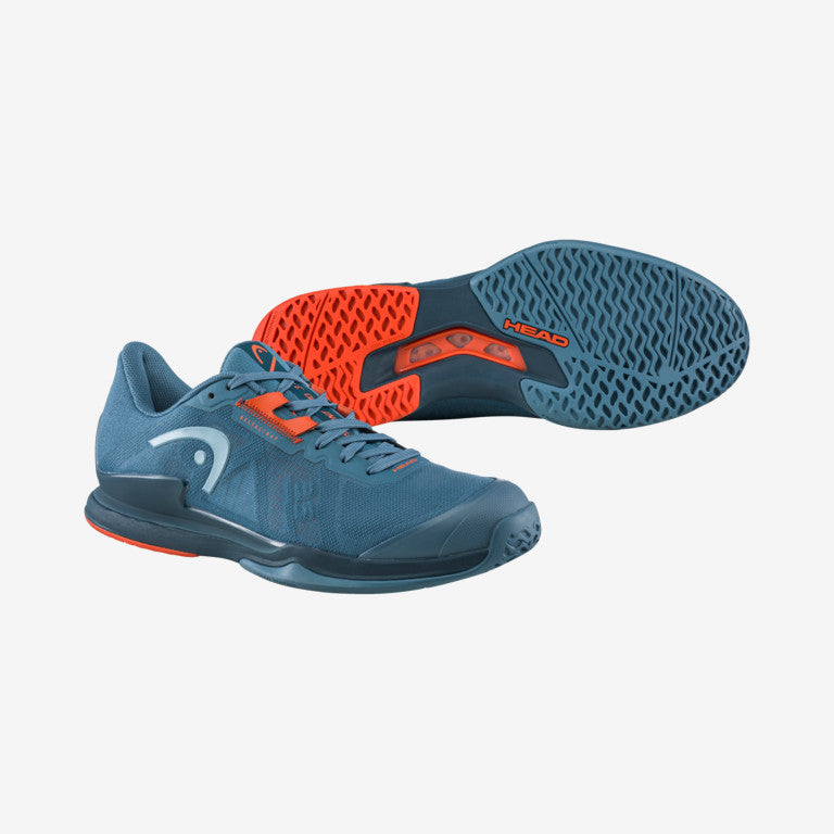 The Head Sprint Pro 3.5 Mens Tennis Shoe in Blue and Orange available at GSM Sports