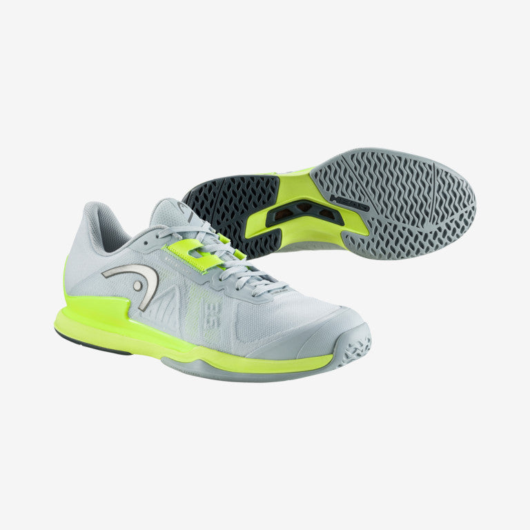 The Head Sprint Pro 3.5 Mens Tennis Shoe in Grey and Yellow which are available for sale at GSM Sports