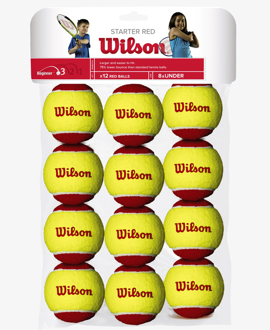 The Wilson Starter Red Ball 12 Pack available for sale at GSM Sports.