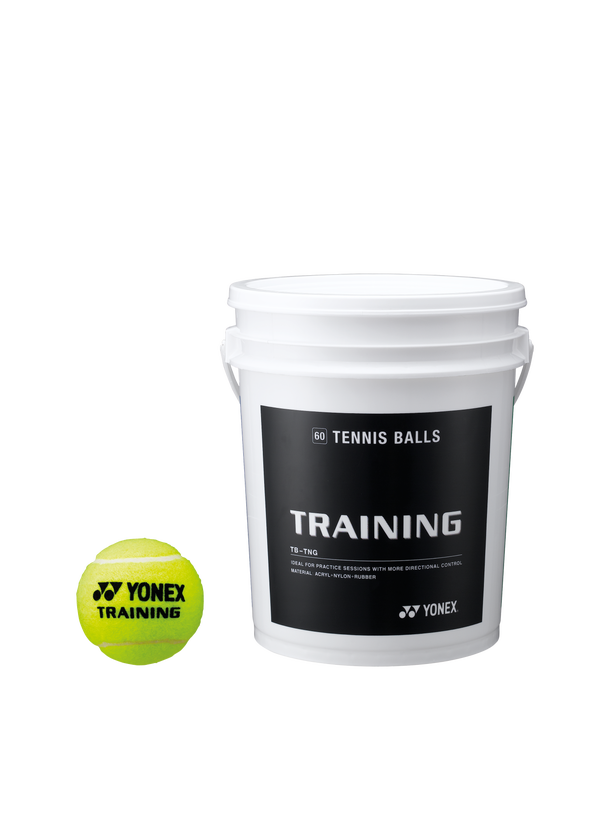A tub of Yonex Training Tennis Balls for sale at GSM Sports