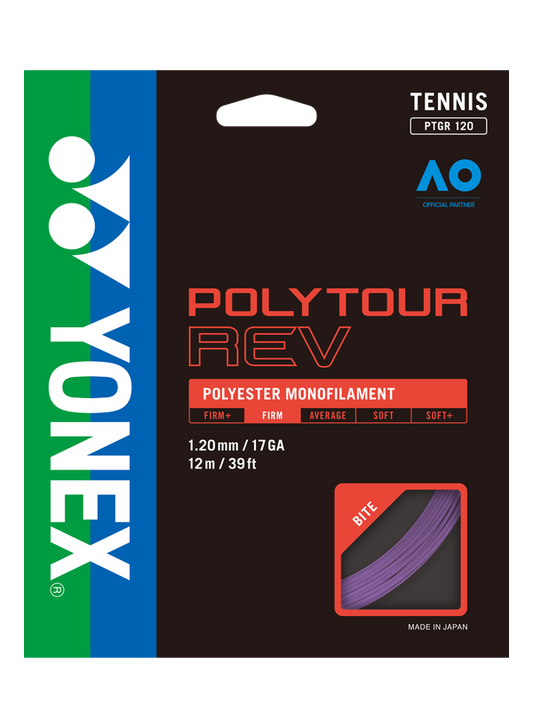 Yonex POLYTOUR REV 120 Tennis String Set in Purple for sale at GSM Sports