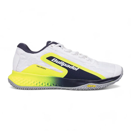 Bullpadel Neuron Vibram 25V White Padel Shoes which is available for sale at GSM Sports