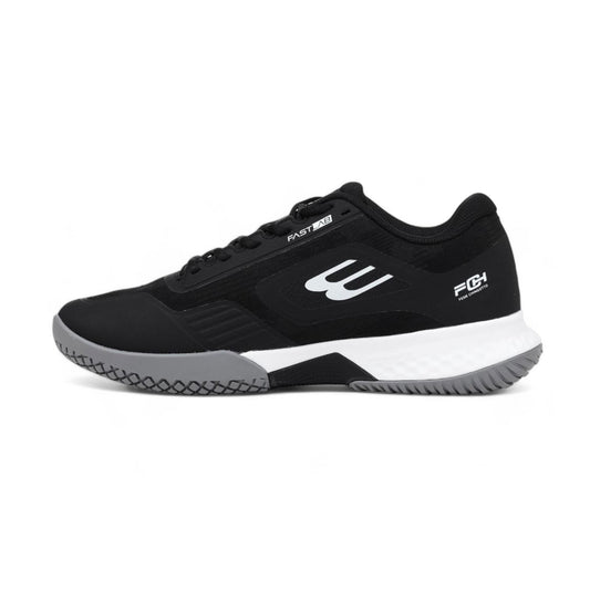 Bullpadel Hybrid Fly 25V Black Padel Shoes which is available for sale at GSM Sports