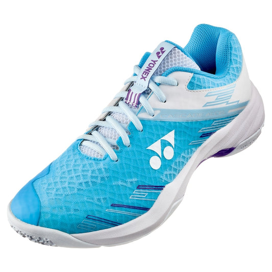 Yonex Power Cushion Cascade Accel Badminton Shoes - Saxe White which is available for sale at GSM Sports