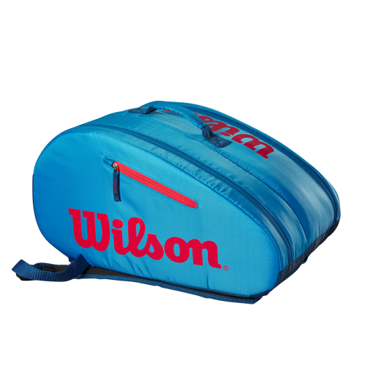 Wilson Junior Padel Bag Blue/Infrared  which is available for sale at GSM Sports
