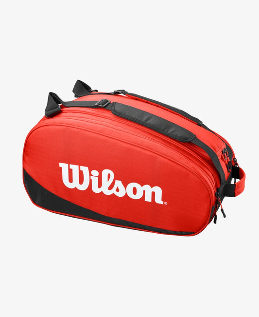 Wilson Tour Red Padel Bag which is available for sale at GSM SportsWilson Tour Red Padel Bag which is available for sale at GSM Sports