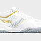 Yonex Power Cushion Strider Flow White Gold Badminton Shoes which is available for sale at GSM Sports