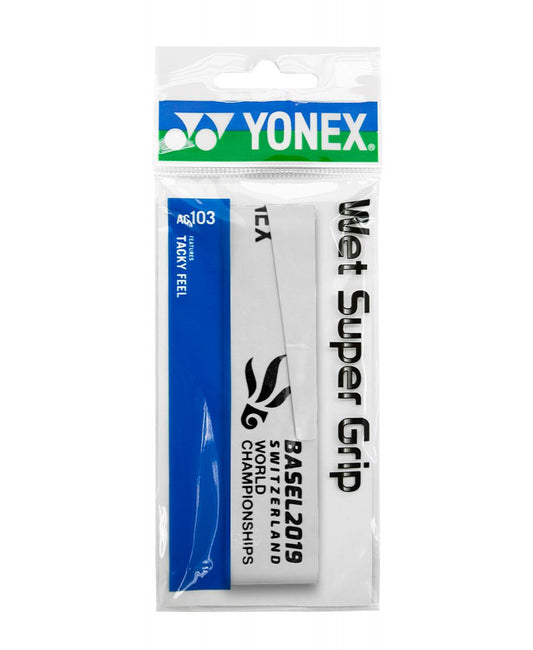 Yonex Wet Super Grip AC103EX - White  which is available for sale at GSM Sports