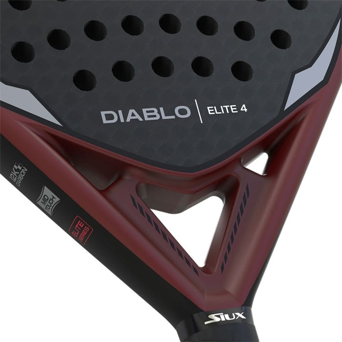Siux Diablo Elite 4 2025 Padel racket which is available for sale at GSM Sports