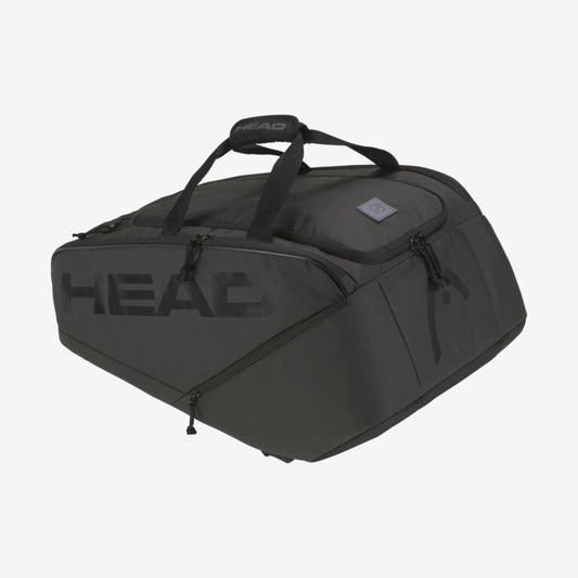 The Head Pro X Padel Bag in black which is available for sale at GSM Sports.  
